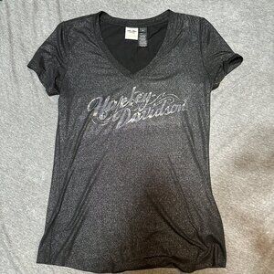 Grey Harley Davidson V-neck shirt